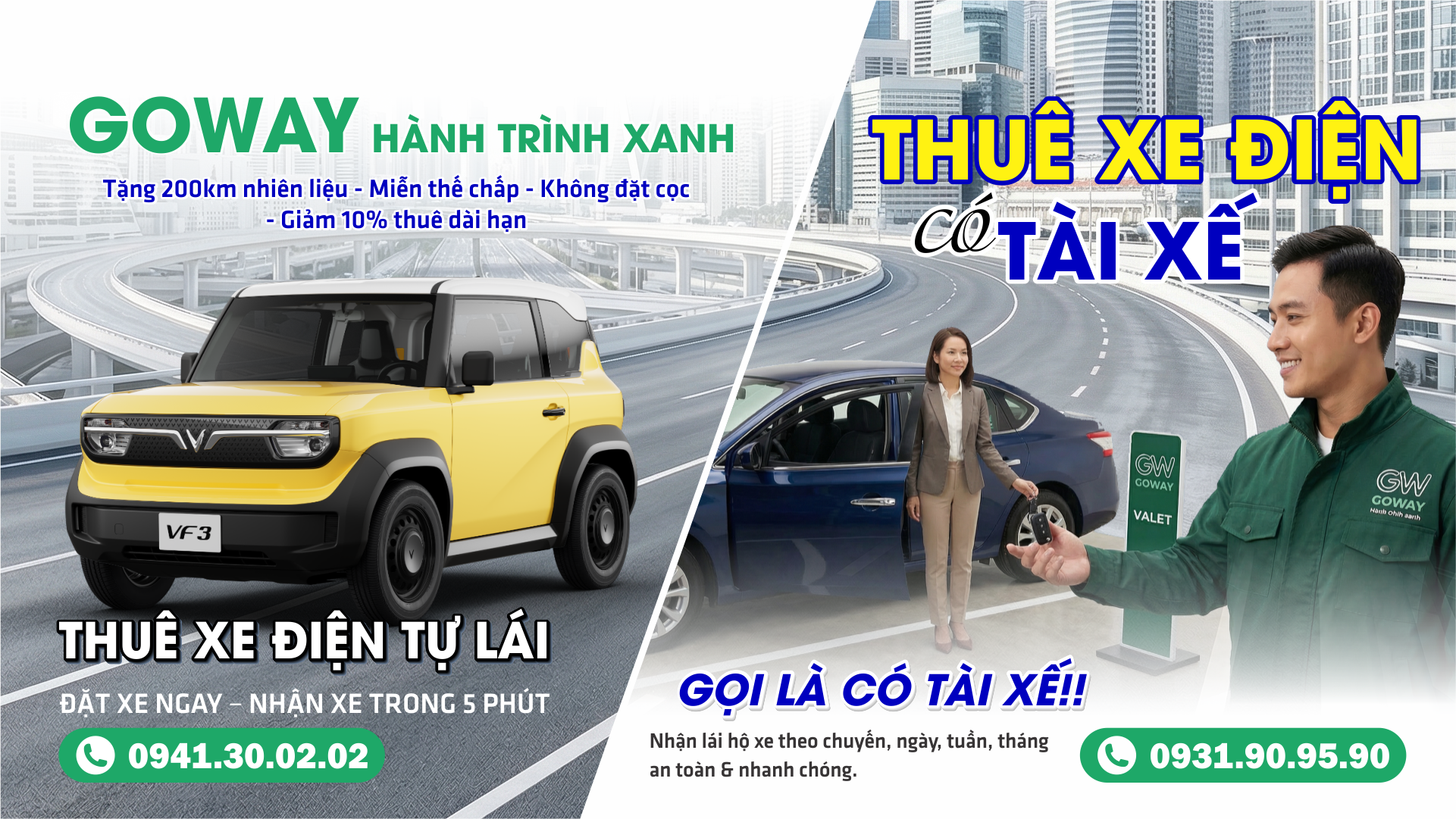 Dịch vụ thuê xe điện Quảng Ngãi, thuê tài xế lái hộ