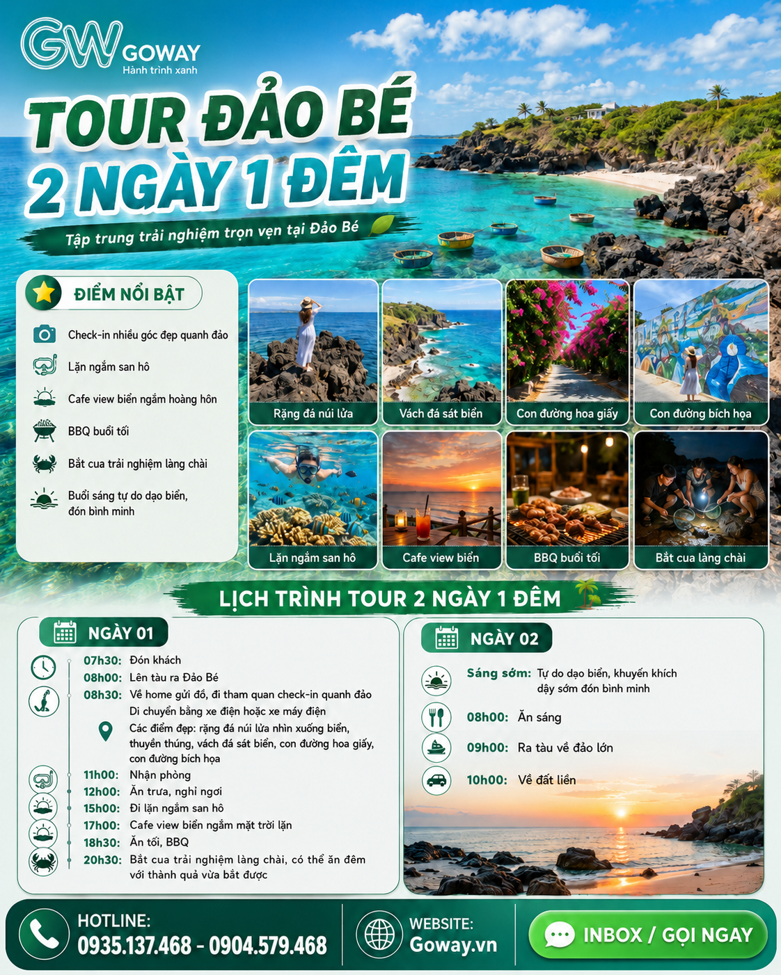 Tour Đảo Bé 2N1D