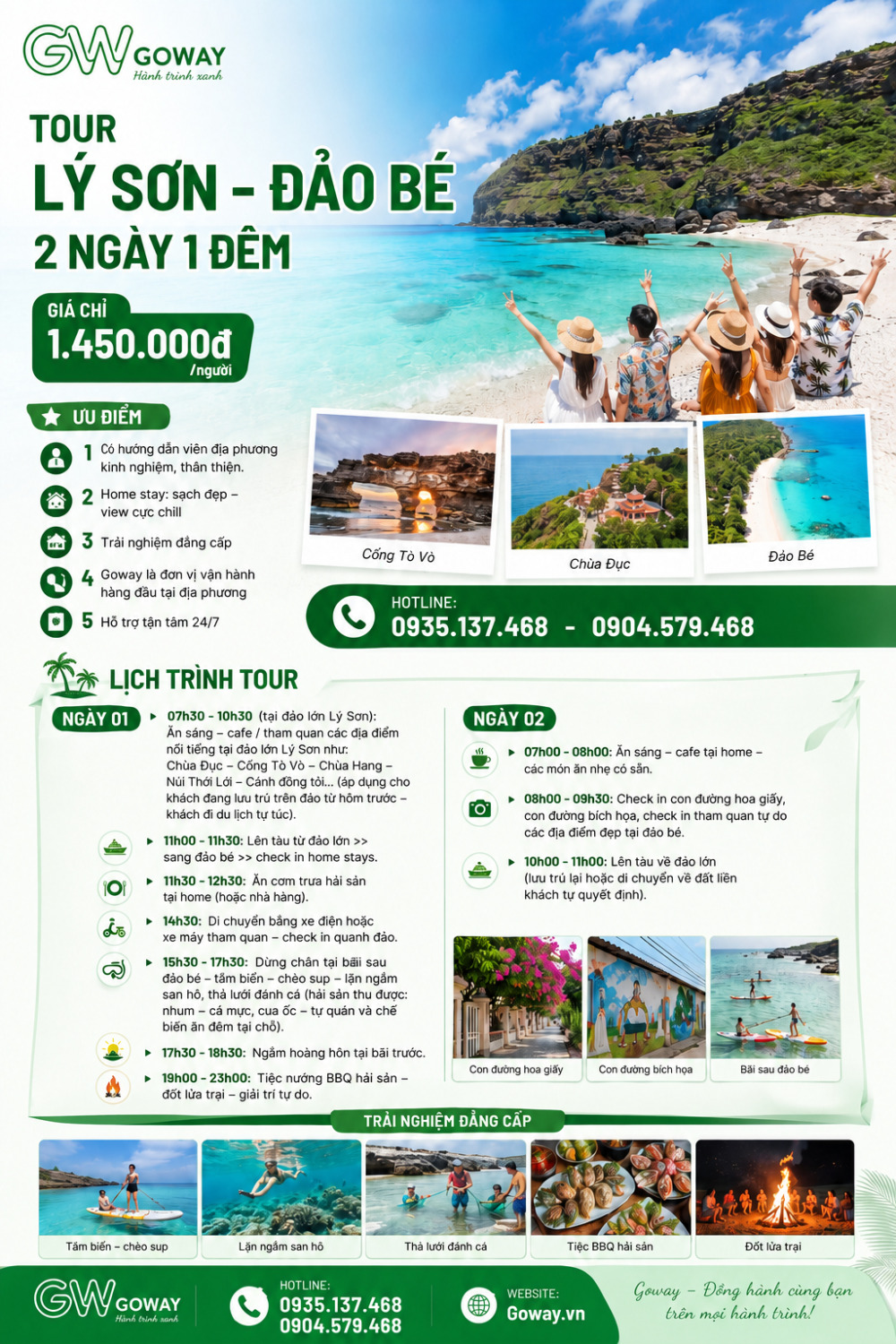 Tour Lý Sơn - Đảo Bé